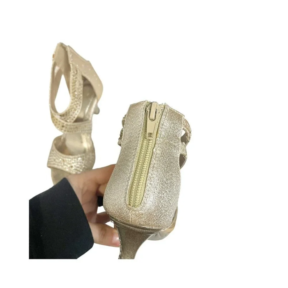 Dream Pairs Girls Gold Strappy Dress Sandals